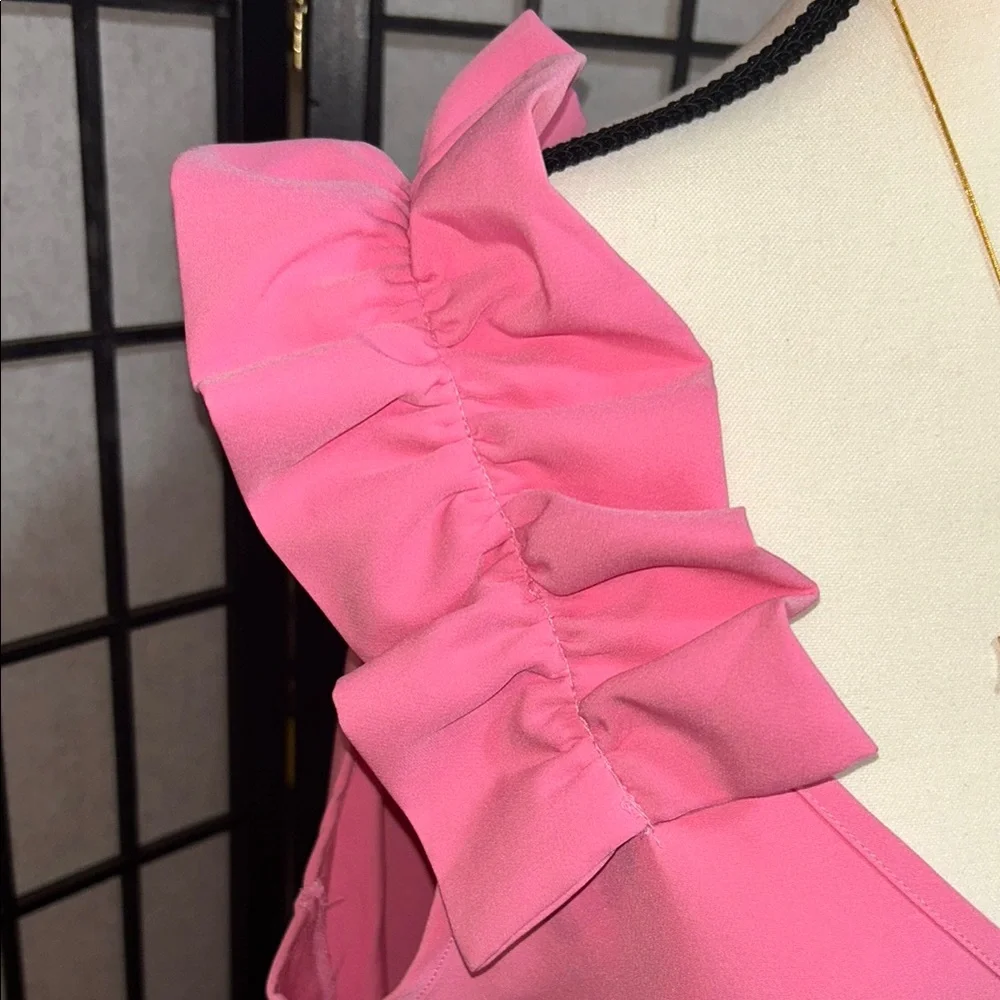 Mud Pie Pink Ruffled Sleeveless Midi Sundress - Picture 4 of 12